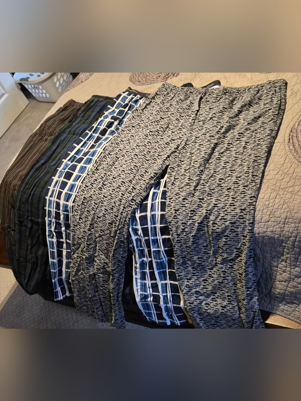 4 Pairs Men's Patterned Lounge Pants - Unbranded